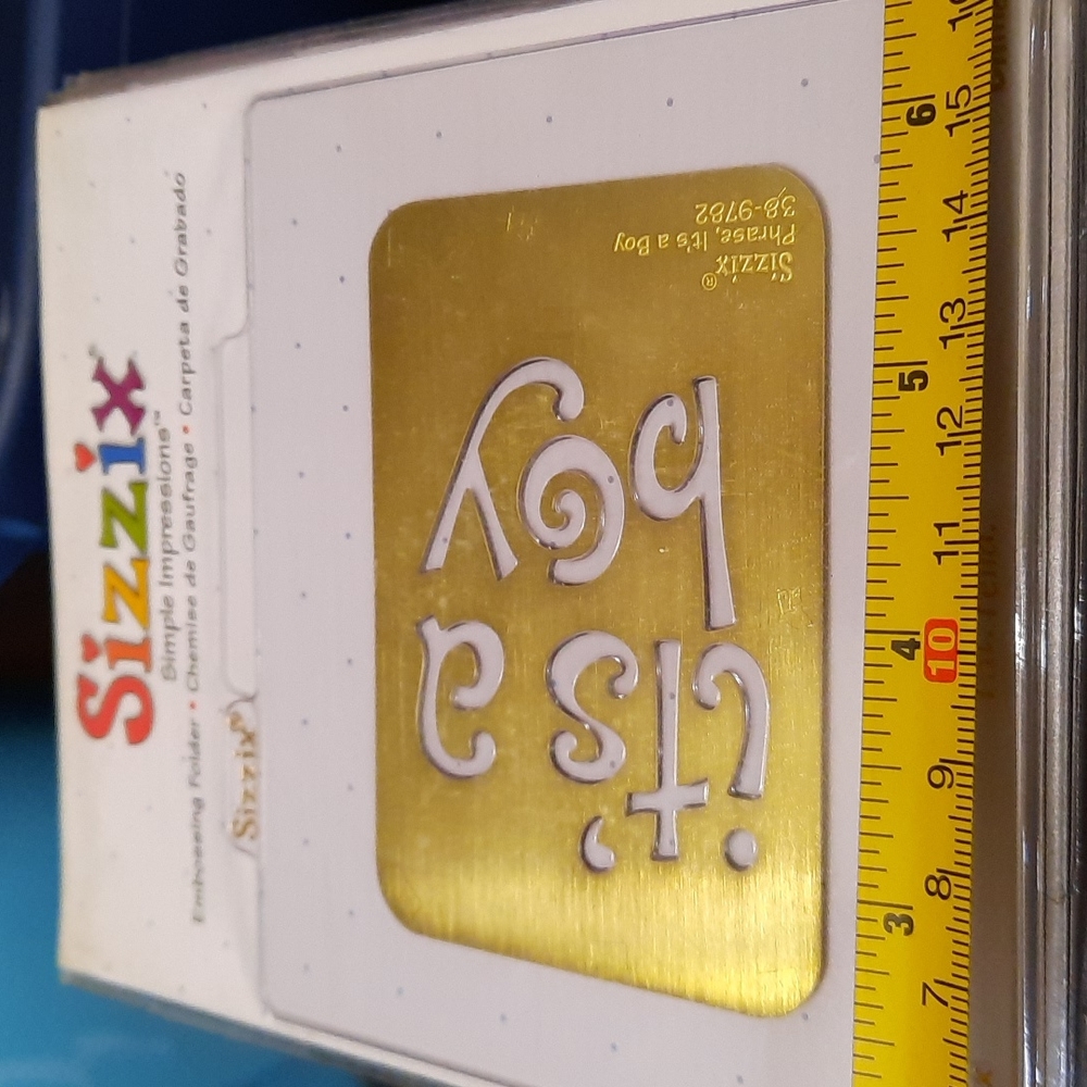 Sizzix Simple Impressions phrase it's a boy Embosser